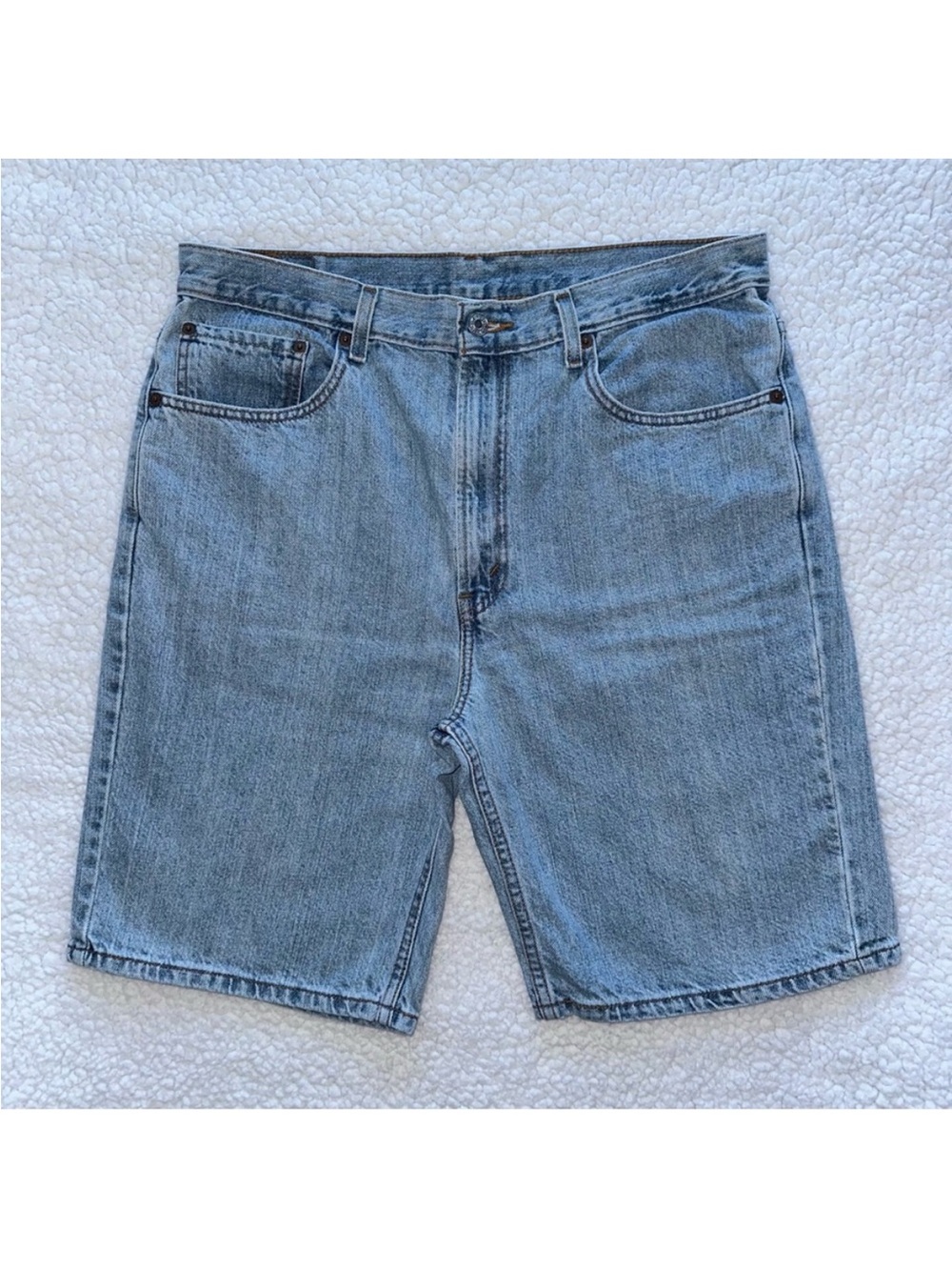 VTG Levi’s 505 baggy shorts denim jean dad mens jorts Y2K 2000s faded wash W36